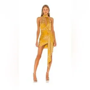 draped sequin mini dress Mercedes | Champagne Sequin Boat-Neck Mini Dress With Draped Detail And Open Back